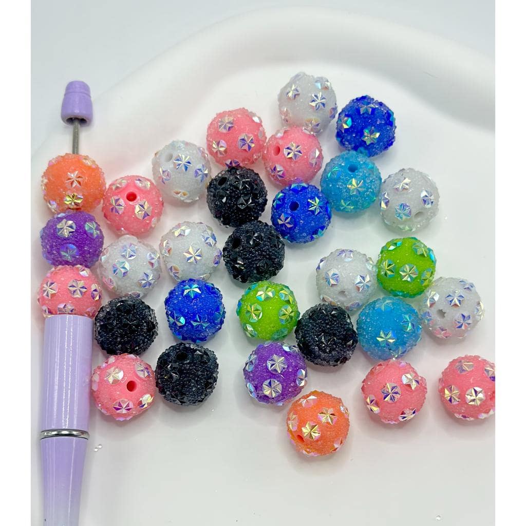 z-Starry Colorful Sparkling Rhinestone Beads Sugar Beads