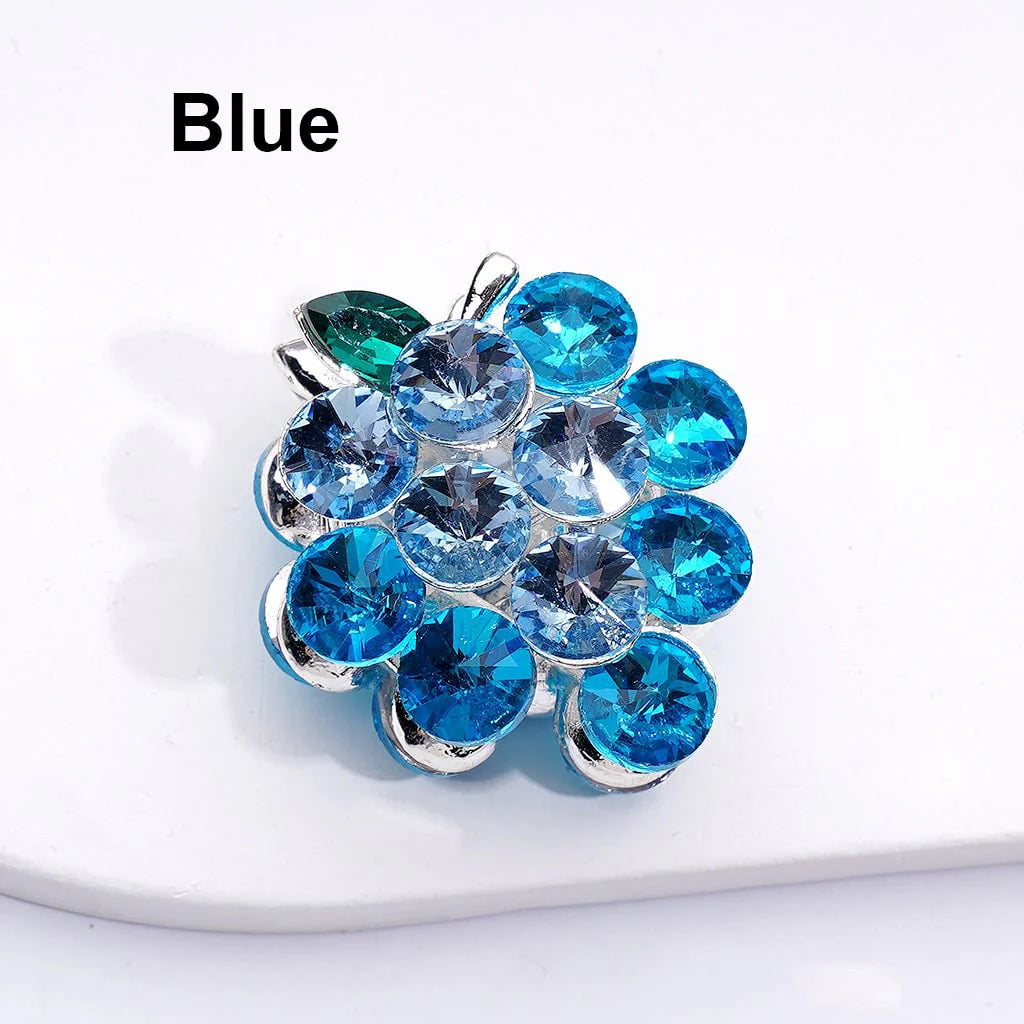 z-Silver Metal Beads with Bling Bling Shiny Grapes Rhinestones, Around 35*30MM