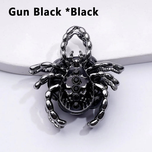 z-Bling Bling Fancy Alloy Spider with Colorful Rhinestones Clay Beads, Around 40*36*20MM