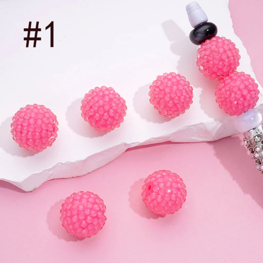 z-Acrylic Rhinestone Beads, Jelly Color Rhinestones, 20MM