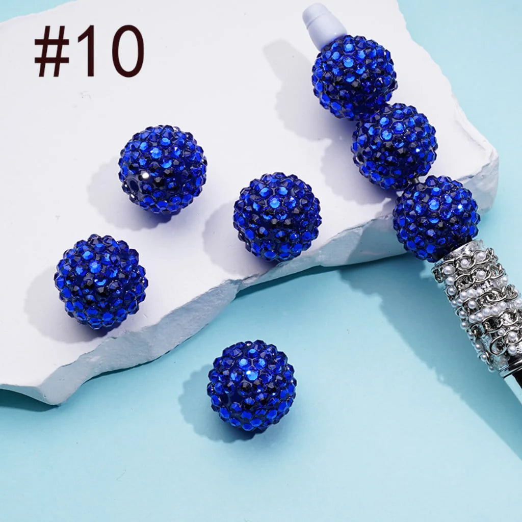 z-20MM Rhinestone Beads, Collection of Acrylic Rhinestone Beads, Part 1: Color No.1 -No.32