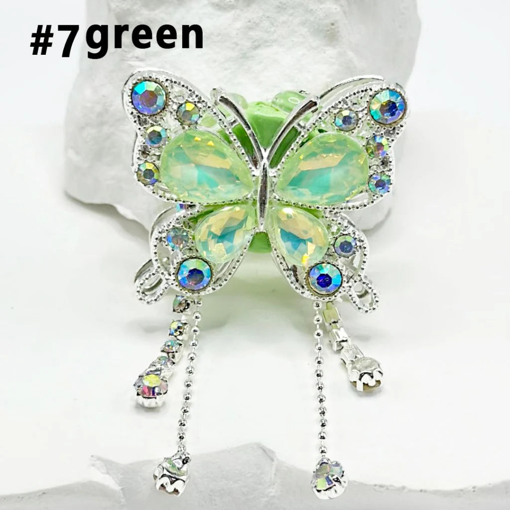 z-Bling Bling Butterfly Fancy Alloy Clay Beads with Rhinestones and Pendants Chains, 34MM by 40MM