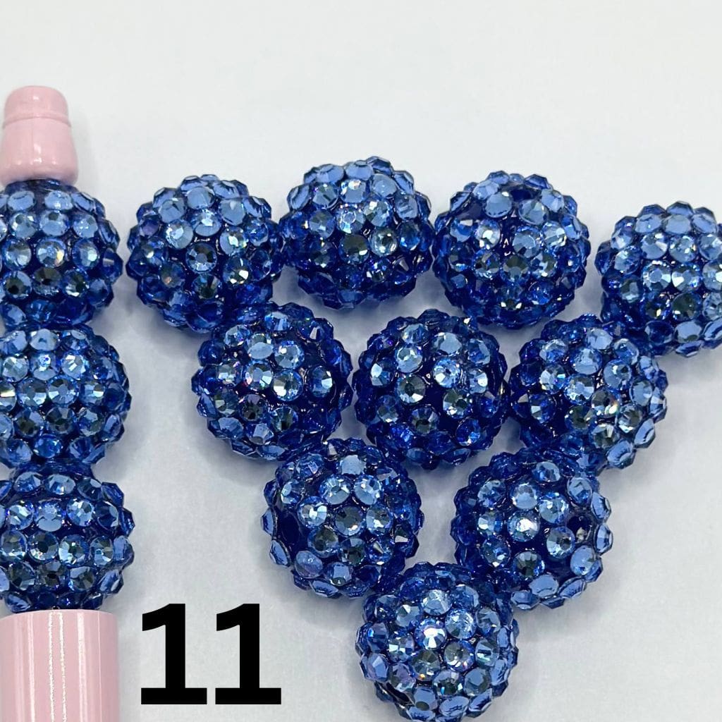 z-Crystal Rhinestone Beads Glossy Shiny Clear Acrylic Beads 16mm