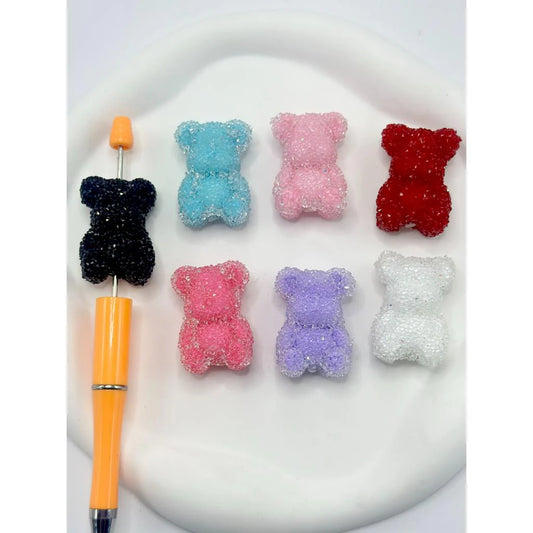 z-Cute Bear Acrylic Sugar Beads in Solid Colors Random Mix
