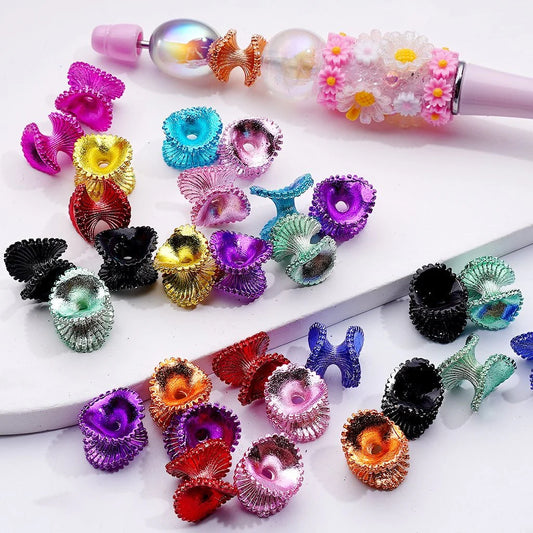 z-Multi-Color Metal Beads Double-Layer Fancy Rondelle Spacer, Around 12*10MM, Random Mix