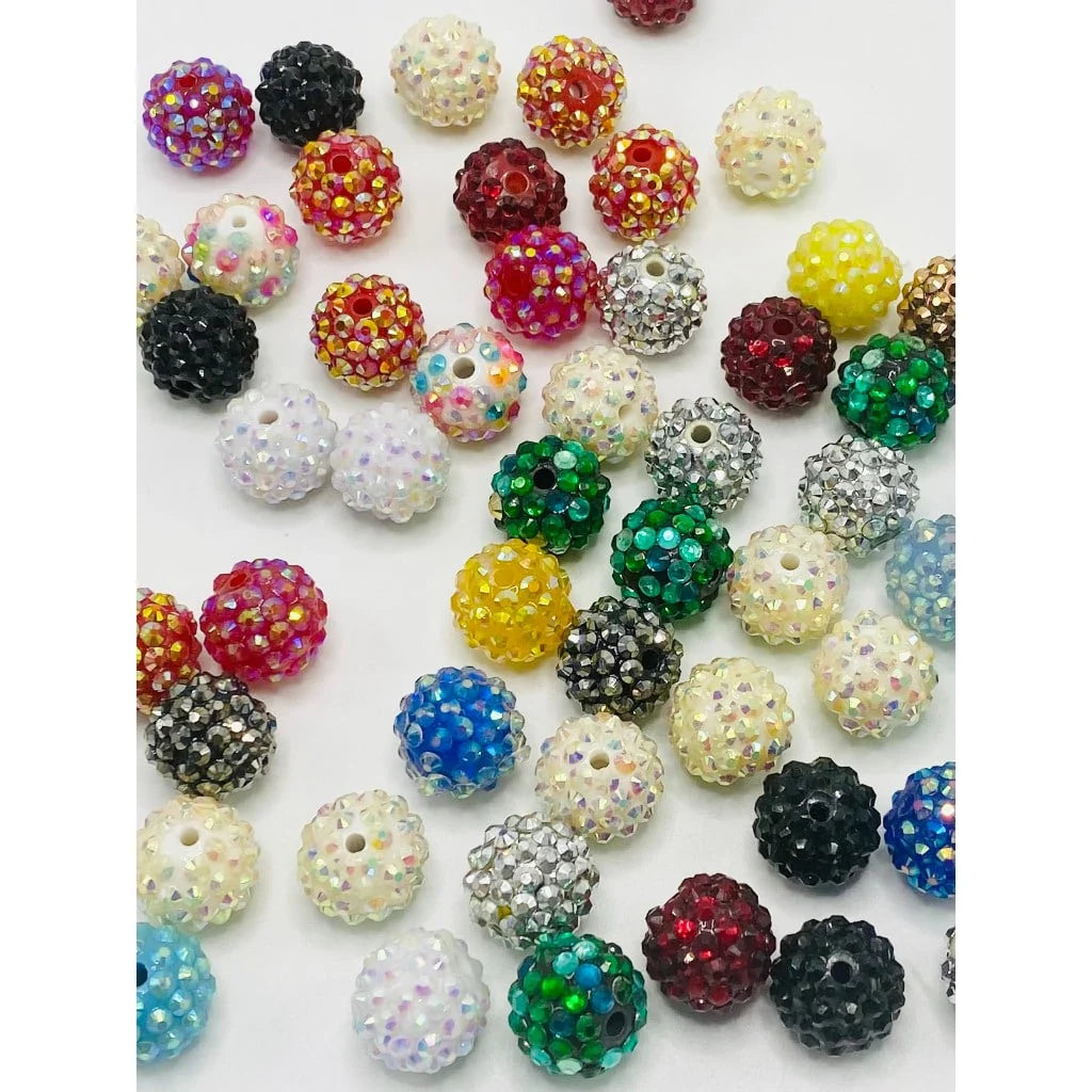 z-Rhinestones Beads, Acrylic, 12mm, 14mm, 16mm, 20mm