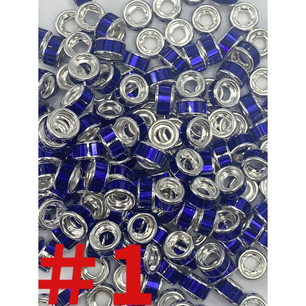 z-Round Spacers with Crystal Rhinestones, 10mm by 5mm