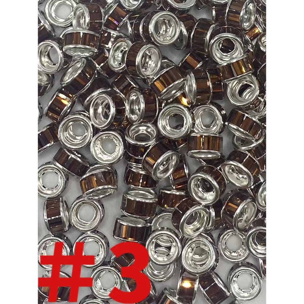 z-Round Spacers with Crystal Rhinestones, 10mm by 5mm