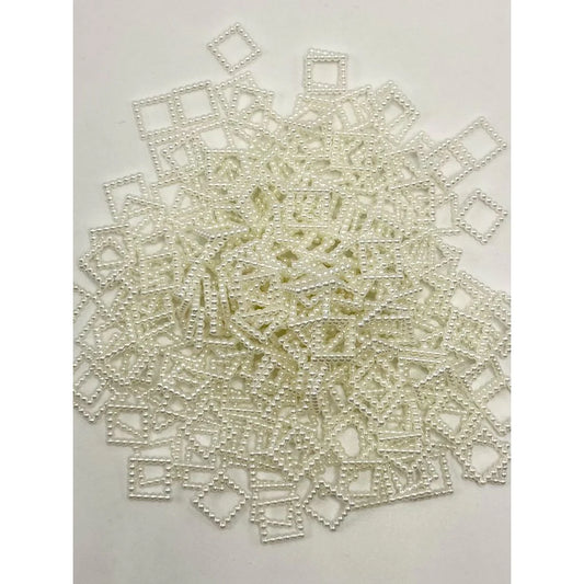 z-Square Cube Acrylic Pearl Spacers, 12mm