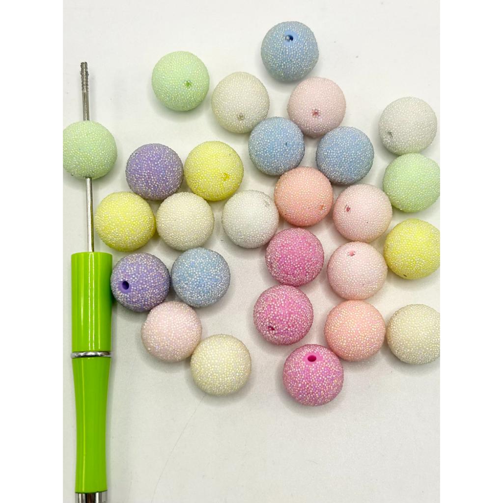 z-Sugar Acrylic Beads with Clear Color Sugar, Soft Sugar, 16mm, YLD
