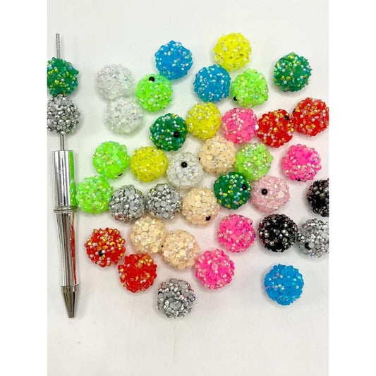 z-Small Pearl Sugar Acrylic Beads, 18mm, ZY