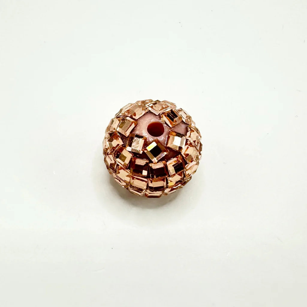 z-Disco Ball Beads, Sparkling Acrylic Beads with Crystal Rhinestones and Disco Ball Shape, 16mm