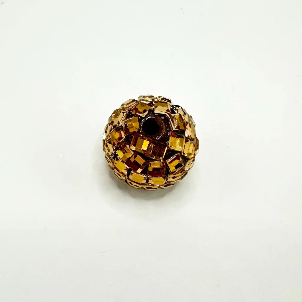z-Disco Ball Beads, Sparkling Acrylic Beads with Crystal Rhinestones and Disco Ball Shape, 16mm
