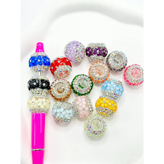 z-Keychain Beads, Fancy Clear Acrylic Beads for Keychains, 19*16MM