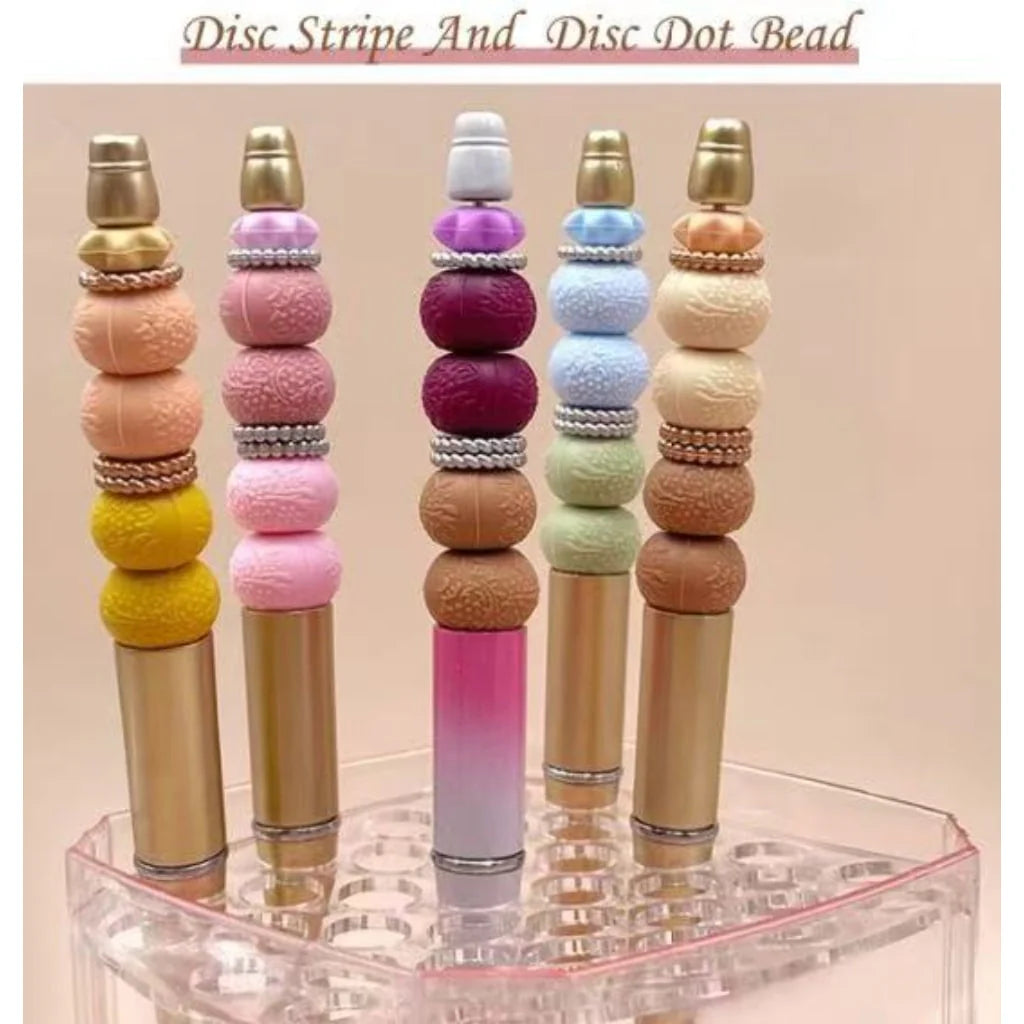 z-Straight Pattern Solid Color Silicone Spacer, 12MM, Random Mix