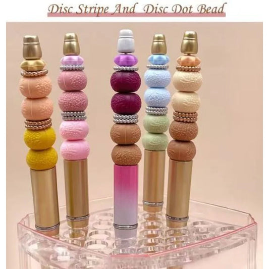 z-Straight Pattern Solid Color Silicone Spacer, 12MM, Random Mix