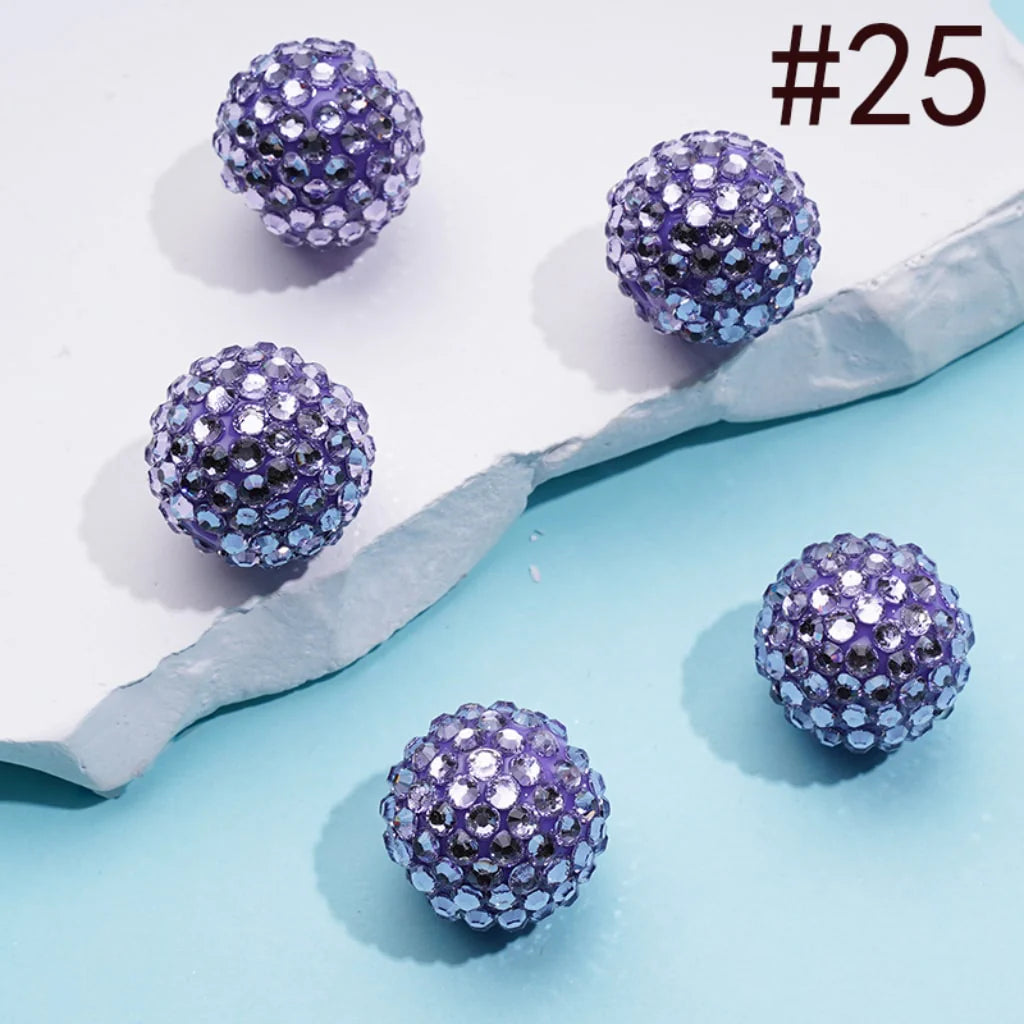 z-20MM Rhinestone Beads, Collection of Acrylic Rhinestone Beads, Part 1: Color No.1 -No.32
