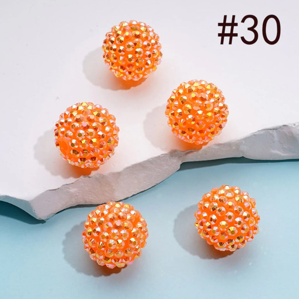 z-20MM Rhinestone Beads, Collection of Acrylic Rhinestone Beads, Part 1: Color No.1 -No.32