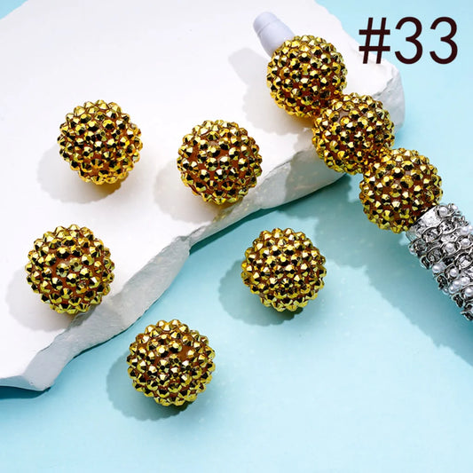 z-20MM Rhinestone Beads, Collection of Acrylic Rhinestone Beads, Part 2: Color No.33 -No.60