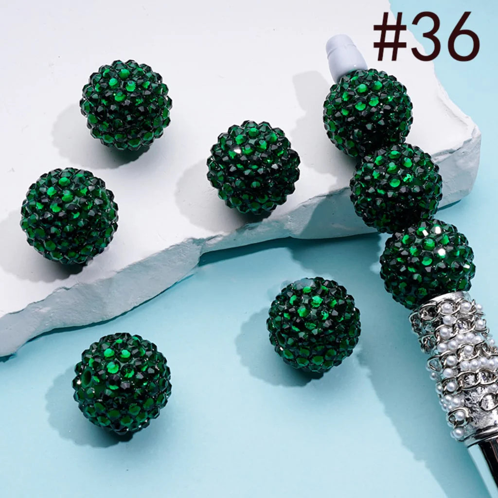 z-20MM Rhinestone Beads, Collection of Acrylic Rhinestone Beads, Part 2: Color No.33 -No.60