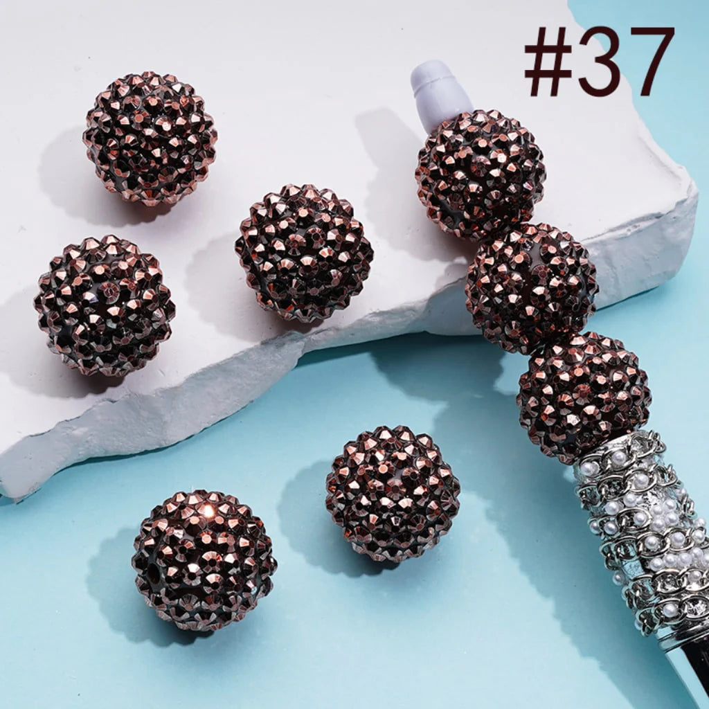 z-20MM Rhinestone Beads, Collection of Acrylic Rhinestone Beads, Part 2: Color No.33 -No.60