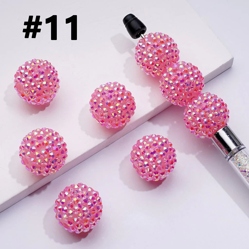 z-20MM Rhinestone Beads, Collection of Acrylic Rhinestone Beads, Part 1: Color No.1 -No.32