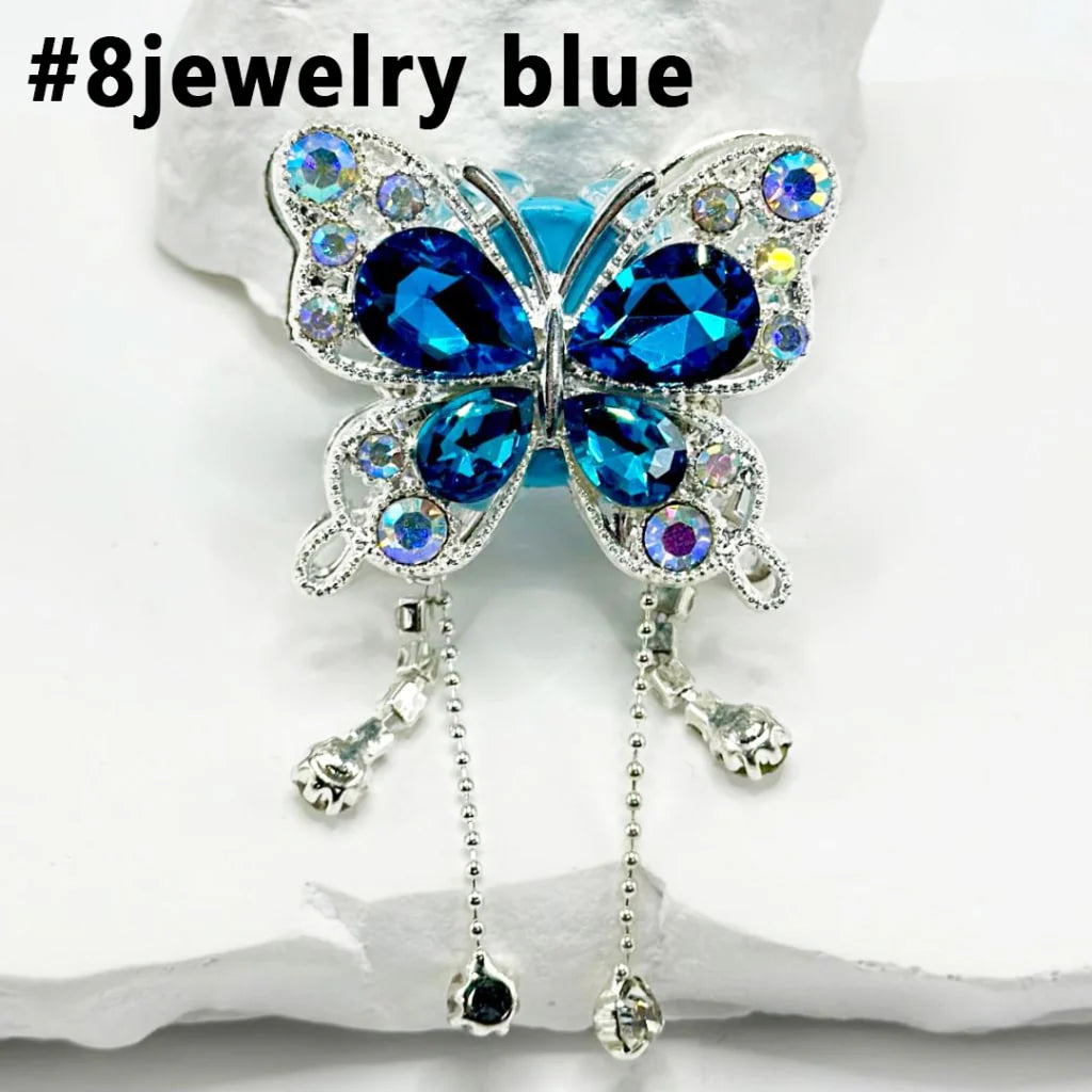 z-Bling Bling Butterfly Fancy Alloy Clay Beads with Rhinestones and Pendants Chains, 34MM by 40MM