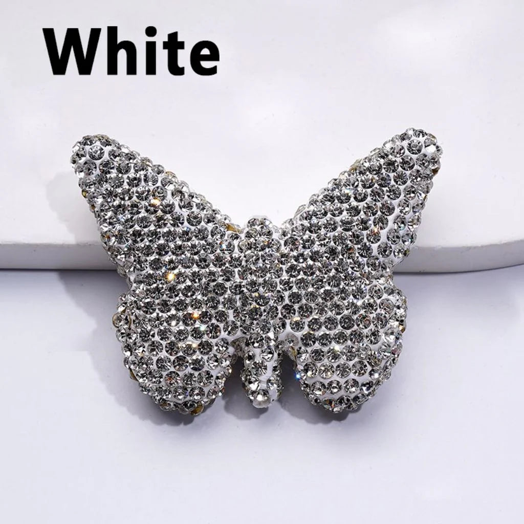 z-Exquisite Multi-Color Butterfly Clay Beads with Shiny Rhinestones, 54*41MM