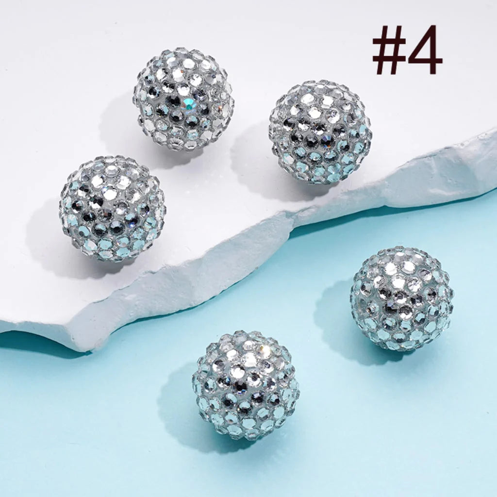 z-20MM Rhinestone Beads, Collection of Acrylic Rhinestone Beads, Part 1: Color No.1 -No.32