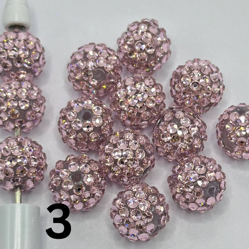 z-Crystal Rhinestone Beads Glossy Shiny Clear Acrylic Beads 16mm