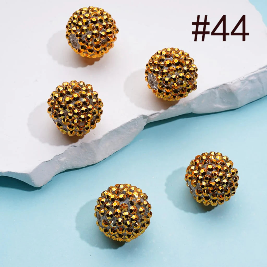 z-20MM Rhinestone Beads, Collection of Acrylic Rhinestone Beads, Part 2: Color No.33 -No.60