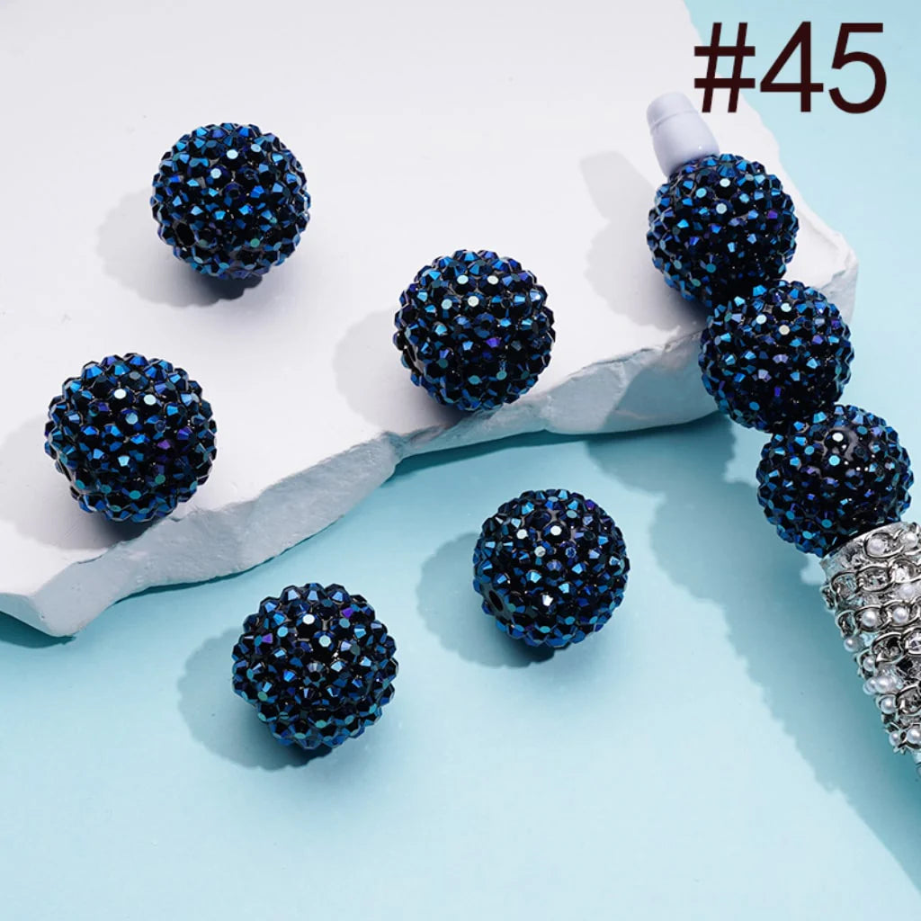 z-20MM Rhinestone Beads, Collection of Acrylic Rhinestone Beads, Part 2: Color No.33 -No.60