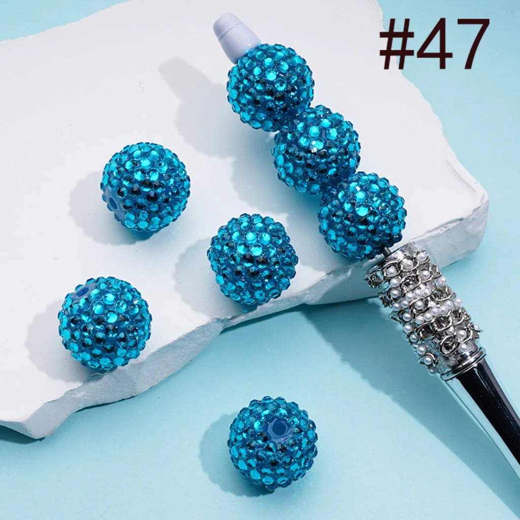 z-20MM Rhinestone Beads, Collection of Acrylic Rhinestone Beads, Part 2: Color No.33 -No.60