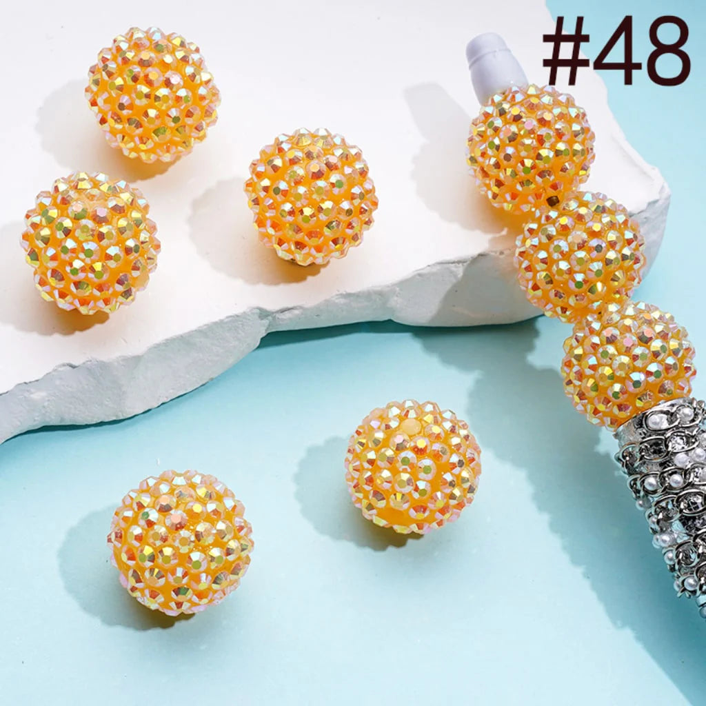 z-20MM Rhinestone Beads, Collection of Acrylic Rhinestone Beads, Part 2: Color No.33 -No.60