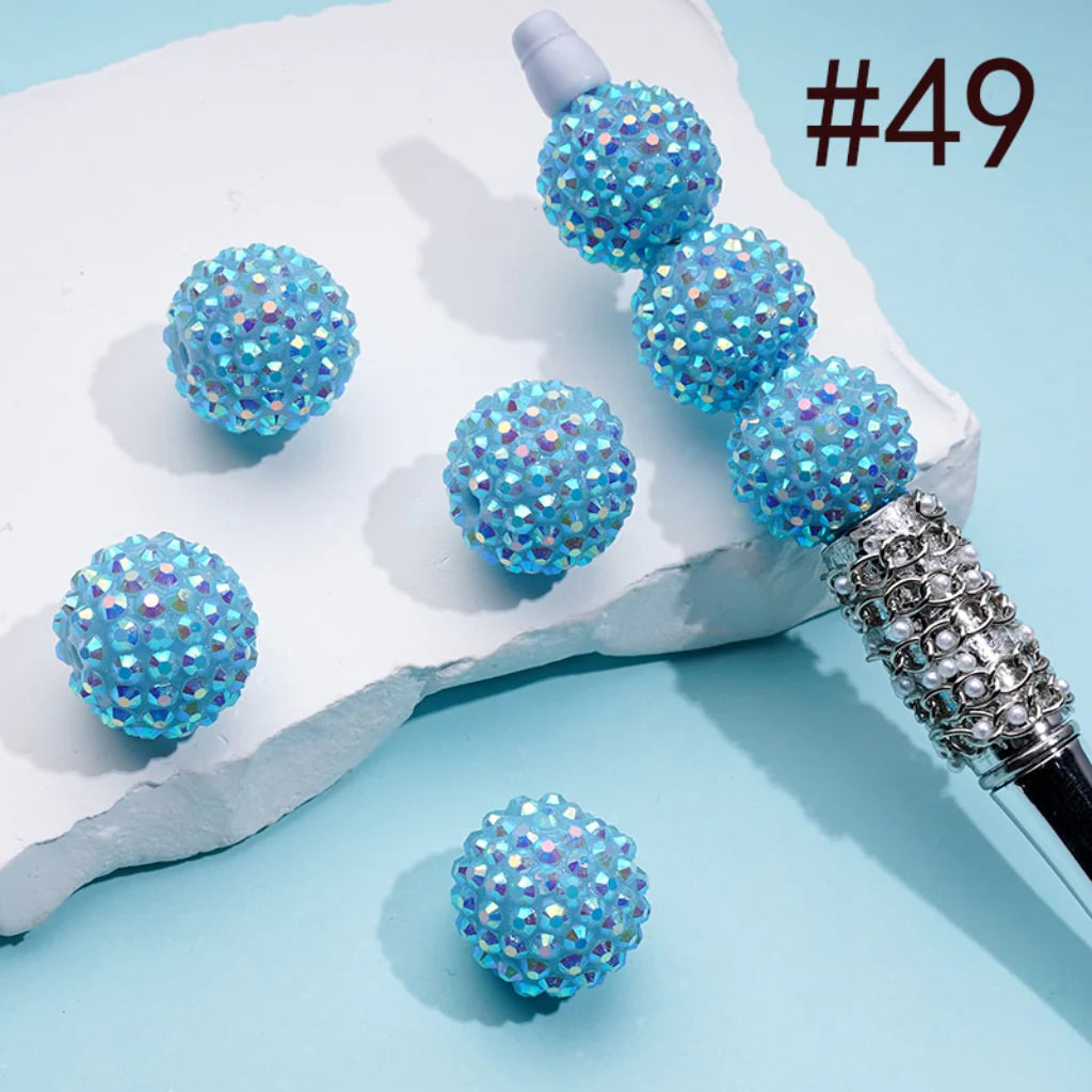 z-20MM Rhinestone Beads, Collection of Acrylic Rhinestone Beads, Part 2: Color No.33 -No.60