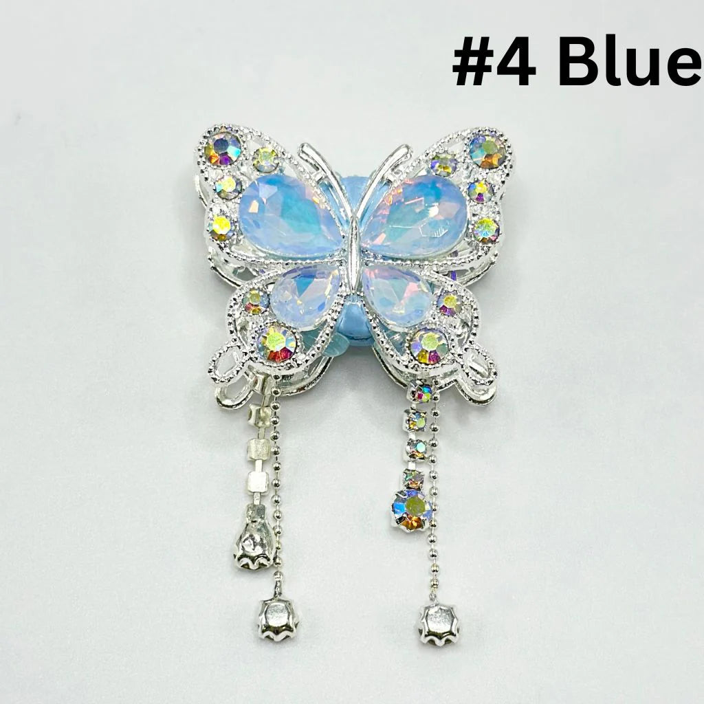 z-Bling Bling Butterfly Fancy Alloy Clay Beads with Rhinestones and Pendants Chains, 34MM by 40MM