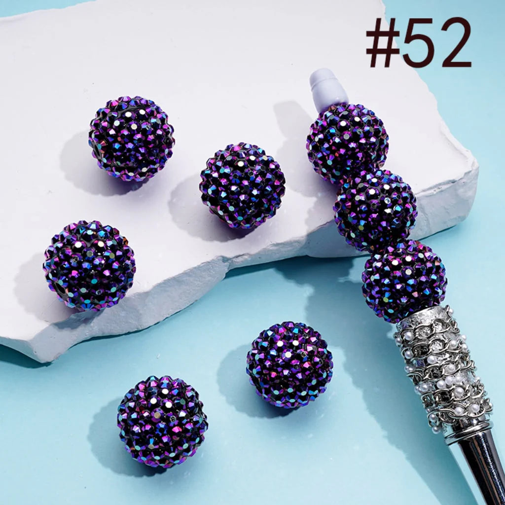 z-20MM Rhinestone Beads, Collection of Acrylic Rhinestone Beads, Part 2: Color No.33 -No.60