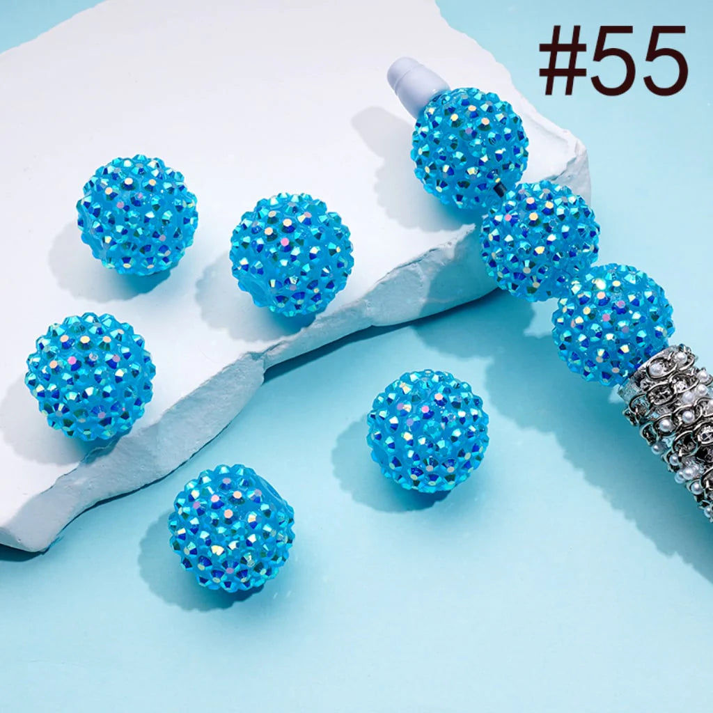 z-20MM Rhinestone Beads, Collection of Acrylic Rhinestone Beads, Part 2: Color No.33 -No.60