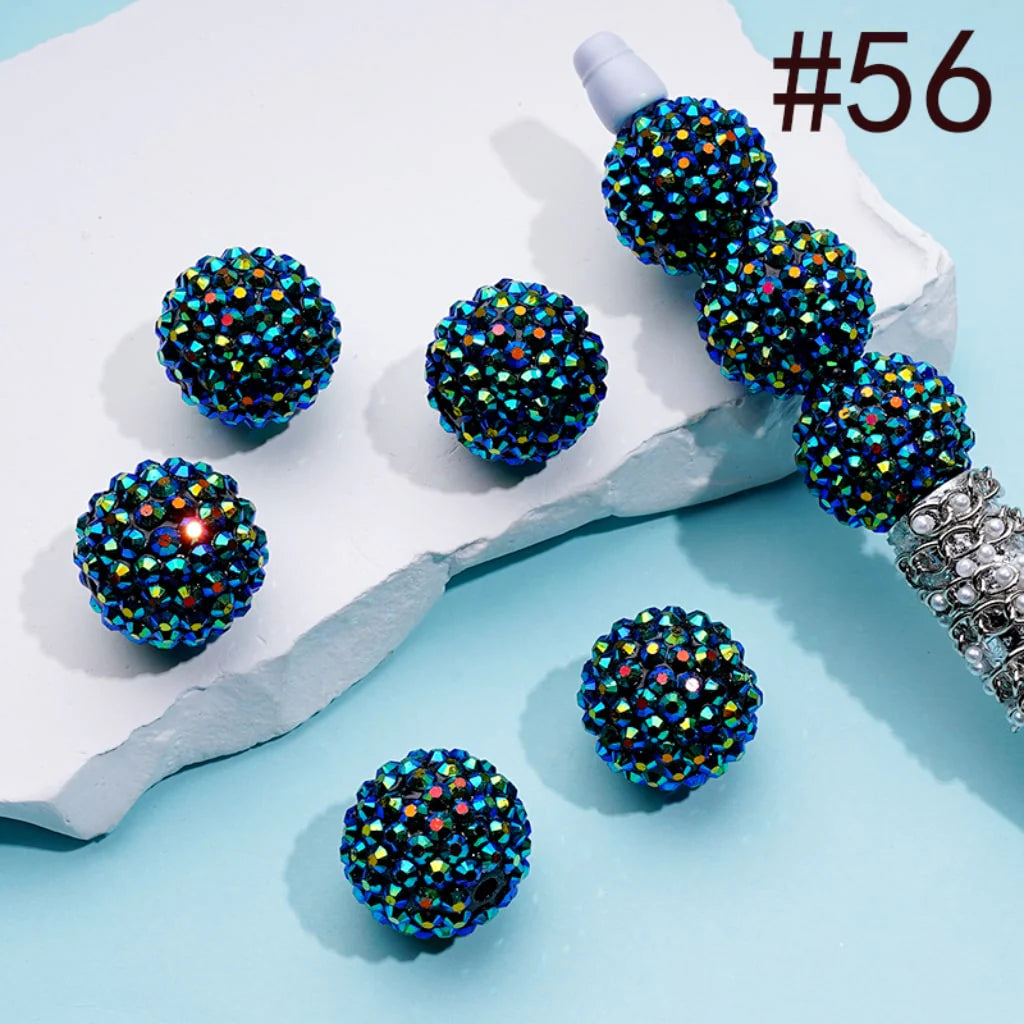 z-20MM Rhinestone Beads, Collection of Acrylic Rhinestone Beads, Part 2: Color No.33 -No.60