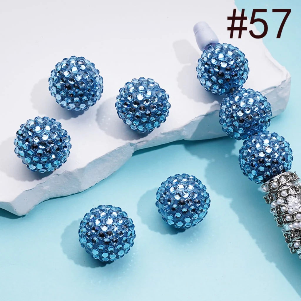 z-20MM Rhinestone Beads, Collection of Acrylic Rhinestone Beads, Part 2: Color No.33 -No.60