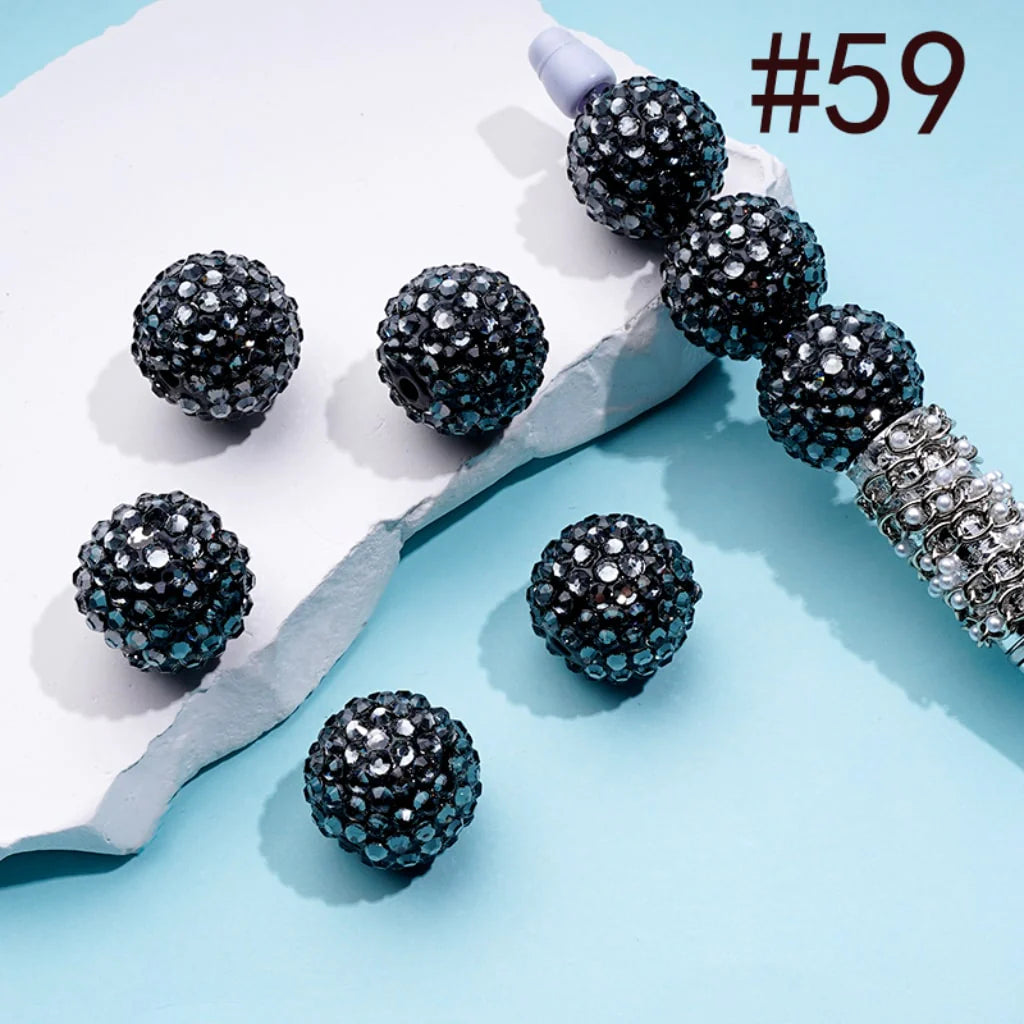 z-20MM Rhinestone Beads, Collection of Acrylic Rhinestone Beads, Part 2: Color No.33 -No.60
