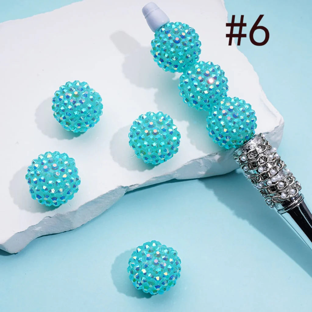z-20MM Rhinestone Beads, Collection of Acrylic Rhinestone Beads, Part 1: Color No.1 -No.32