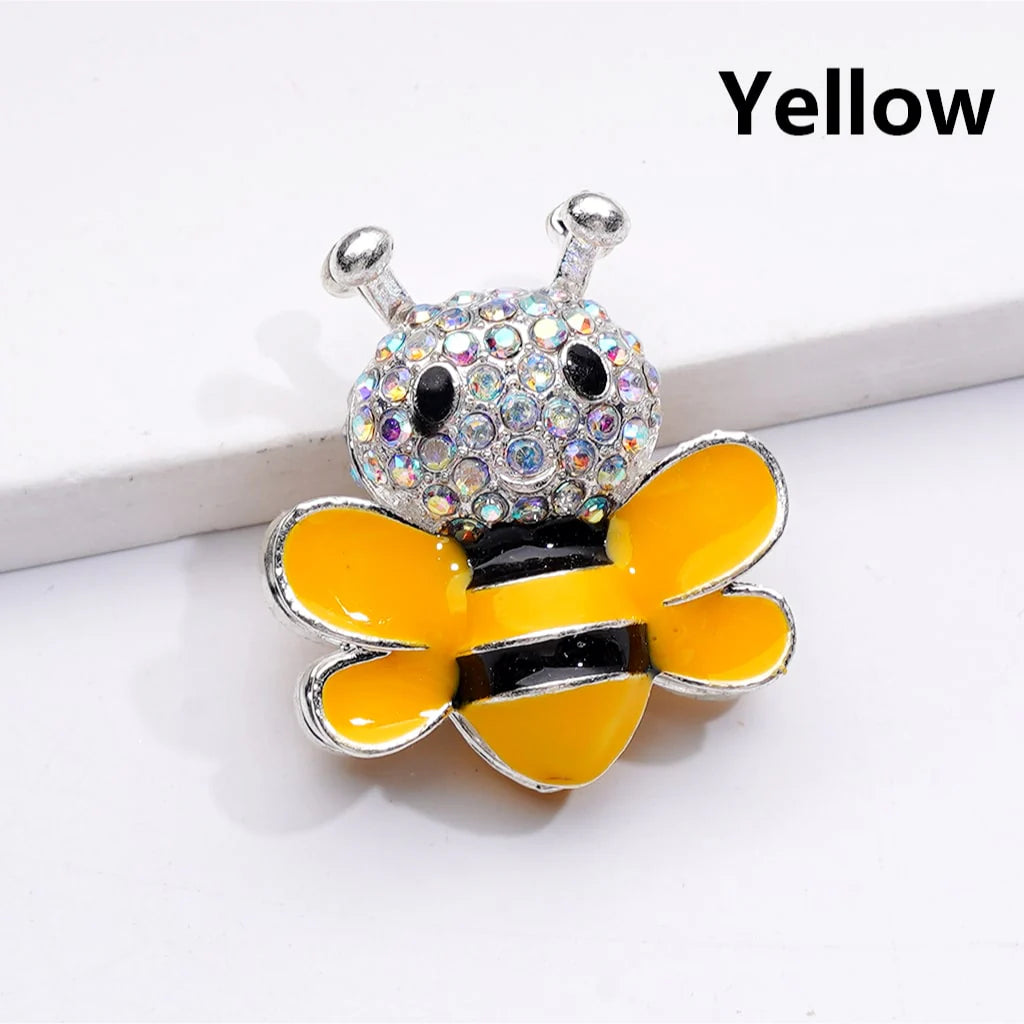 z-Silver Metal Beads with Fancy Bee Wings & Solid Color AB Rhinestones, 29*26MM