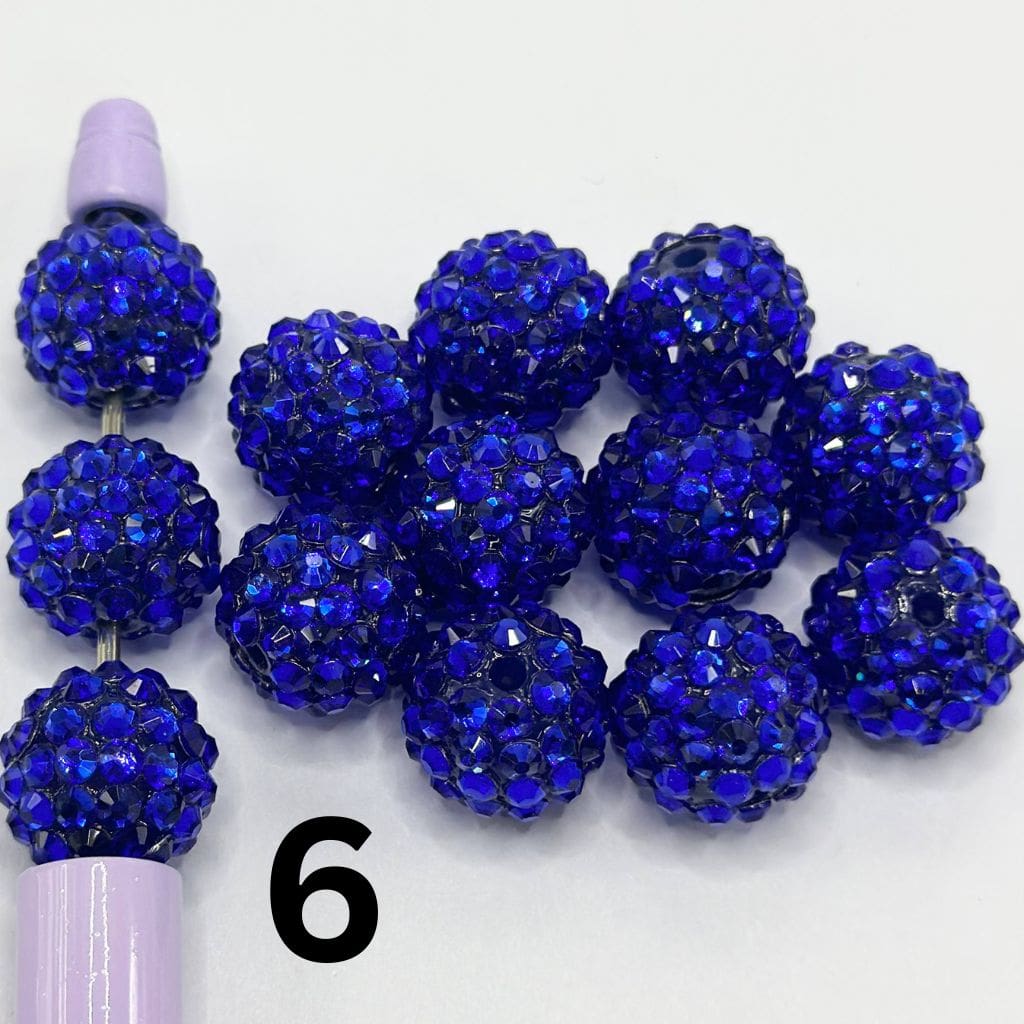 z-Crystal Rhinestone Beads Glossy Shiny Clear Acrylic Beads 16mm