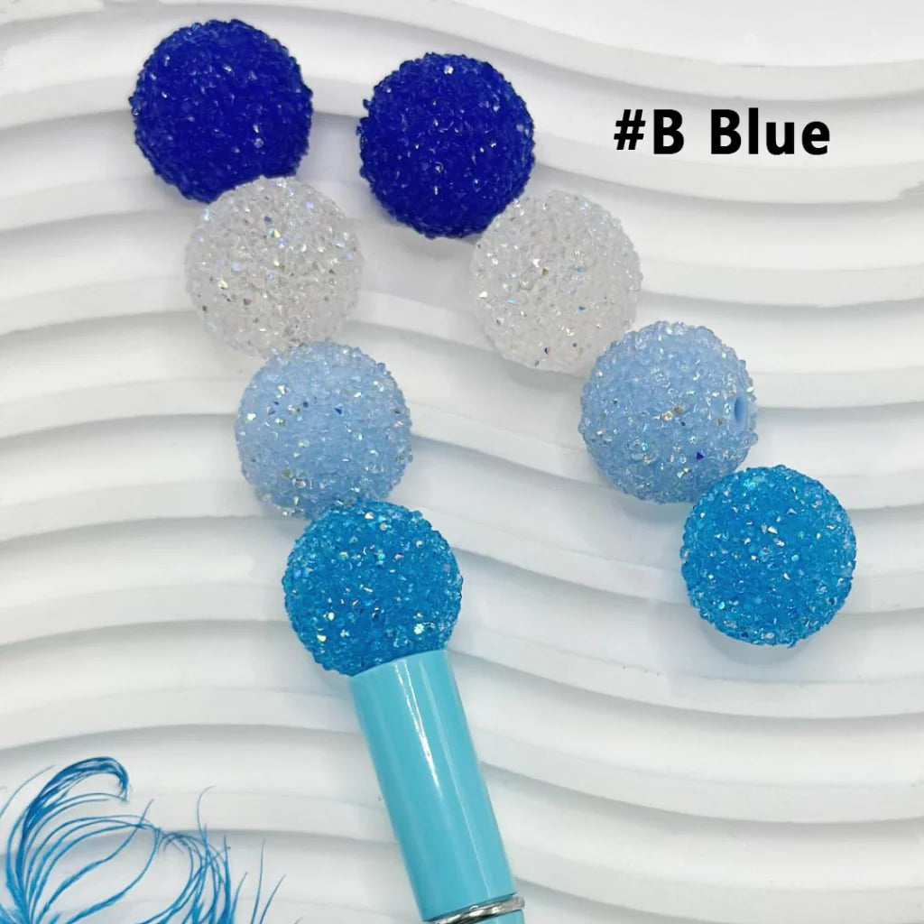 z-28 Single Colors and 7 Color Series Mix Round Sugar Beads, 20MM