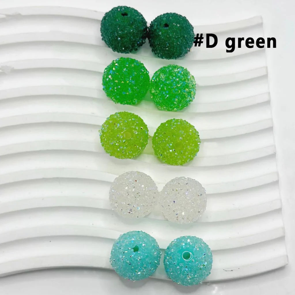 z-28 Single Colors and 7 Color Series Mix Round Sugar Beads, 20MM