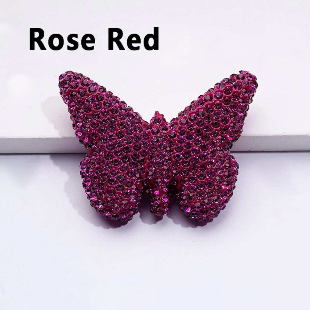 z-Exquisite Multi-Color Butterfly Clay Beads with Shiny Rhinestones, 54*41MM