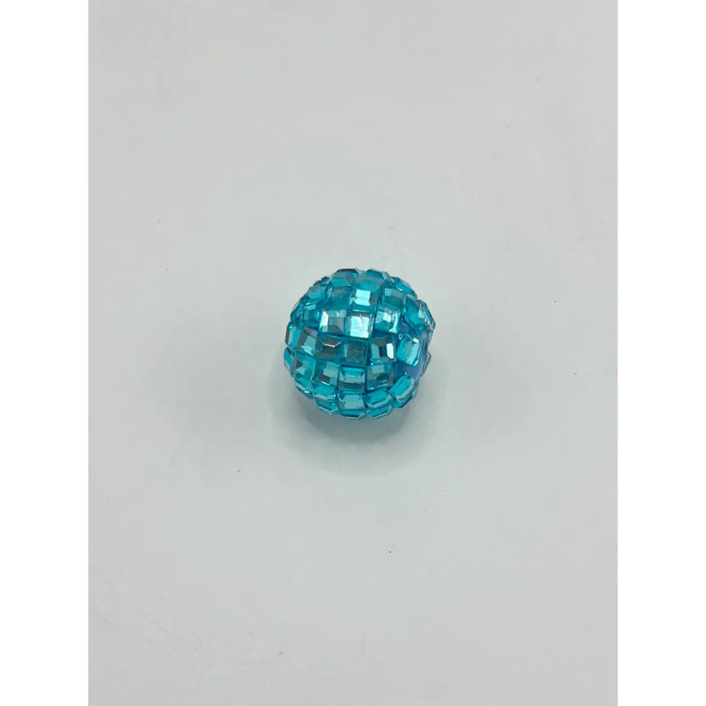 z-Disco Ball Beads, Sparkling Acrylic Beads with Crystal Rhinestones and Disco Ball Shape, 16mm
