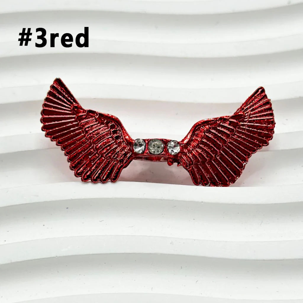 z-Clear Rhinestone Spacers with Angel Wings, 44MM
