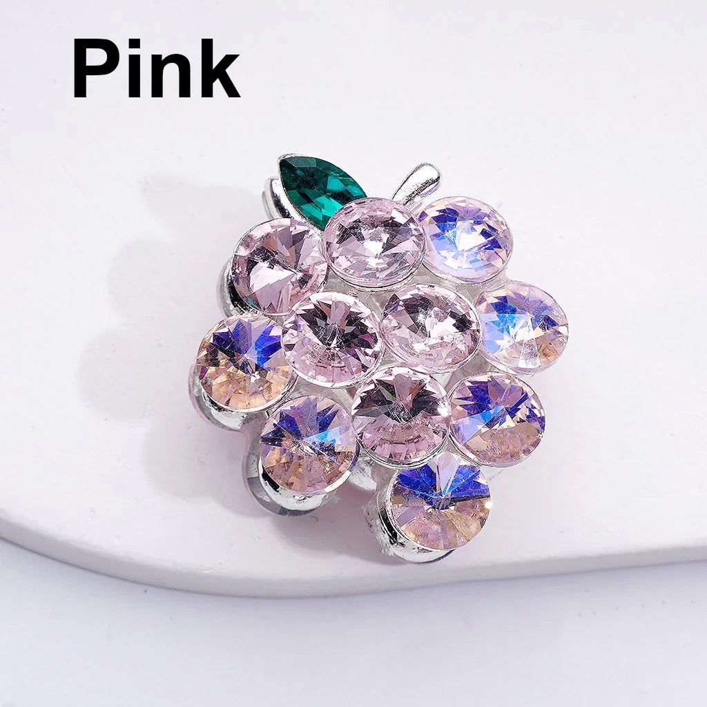 z-Silver Metal Beads with Bling Bling Shiny Grapes Rhinestones, Around 35*30MM